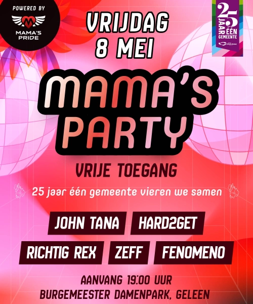 Mama’s Party: Gratis feestavond op vrijdag 8 mei